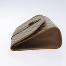 GUCCI GG Supreme Web Sherry Line Clutch Bag PVC Beige Gold 89 01 030 Auth 133273-4