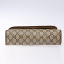GUCCI GG Supreme Web Sherry Line Clutch Bag PVC Beige Gold 89 01 030 Auth 133273-6
