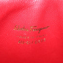 Salvatore Ferragamo Gancini Hand Bag Leather Orange Gold Auth 133276V-16