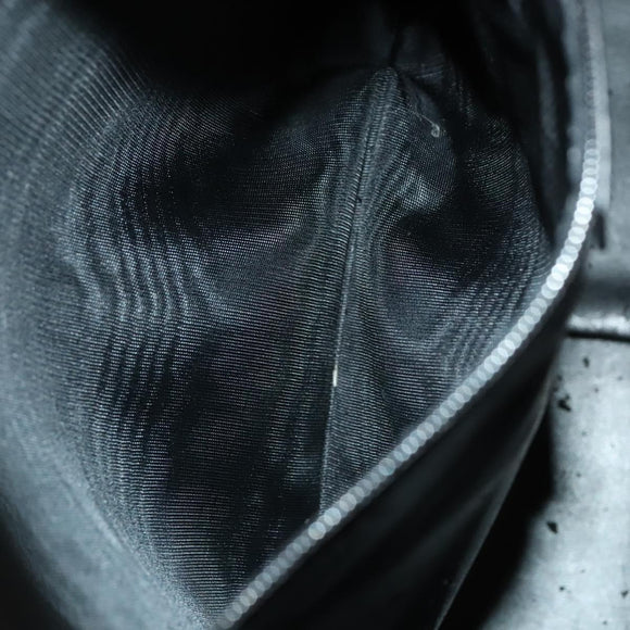 GUCCI Bamboo Hand Bag Leather 2way Black Gold 001 1577 Auth 133277