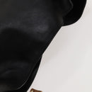 GUCCI Bamboo Hand Bag Leather 2way Black Gold 001 1577 Auth 133277-6