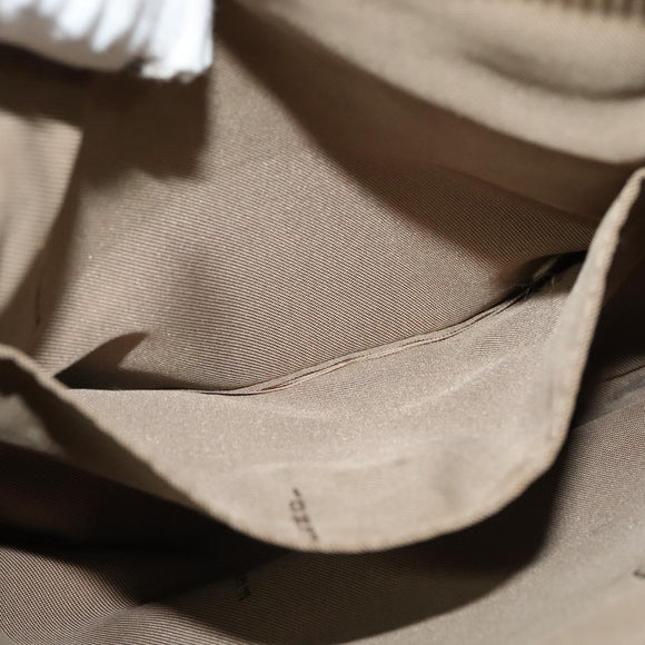 FENDI Zucchino Canvas Shoulder Bag Light Blue Silver Auth 133278