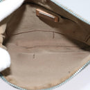 FENDI Zucchino Canvas Shoulder Bag Light Blue Silver Auth 133278-11