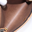 Christian Dior Honeycomb Canvas Shoulder Bag PVC Black Gold Auth 133279-17