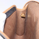 Christian Dior Honeycomb Canvas Shoulder Bag PVC Black Gold Auth 133279-19