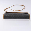 Christian Dior Honeycomb Canvas Shoulder Bag PVC Black Gold Auth 133279-9