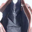 BURBERRY Nova Check Hand Bag Canvas Beige Silver Auth 133280-18