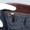 BURBERRY Nova Check Hand Bag Canvas Beige Silver Auth 133280-19