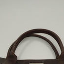 BURBERRY Nova Check Hand Bag Canvas Beige Silver Auth 133280-8