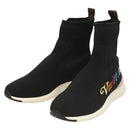 LOUIS VUITTON After Game Socks Sneakers Cotton Black LV Auth 133282-1