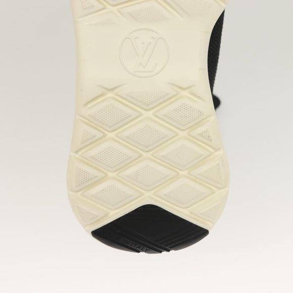 LOUIS VUITTON After Game Socks Sneakers Cotton Black LV Auth 133282