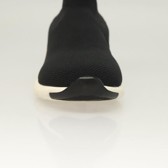 LOUIS VUITTON After Game Socks Sneakers Cotton Black LV Auth 133282