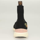 LOUIS VUITTON After Game Socks Sneakers Cotton Black LV Auth 133282-12