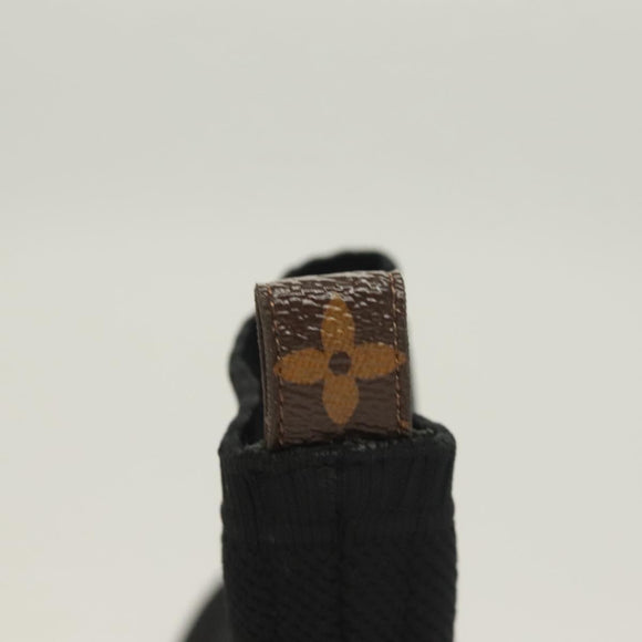 LOUIS VUITTON After Game Socks Sneakers Cotton Black LV Auth 133282