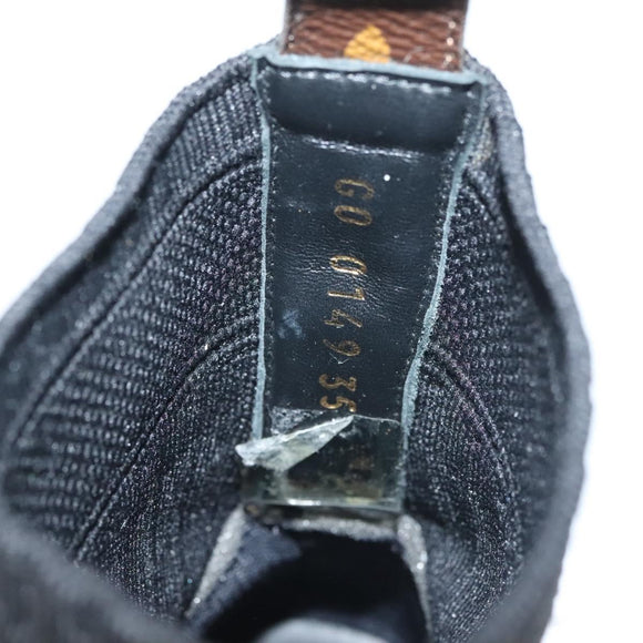 LOUIS VUITTON After Game Socks Sneakers Cotton Black LV Auth 133282