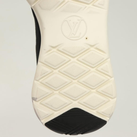 LOUIS VUITTON After Game Socks Sneakers Cotton Black LV Auth 133282