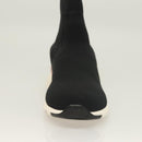 LOUIS VUITTON After Game Socks Sneakers Cotton Black LV Auth 133282-29