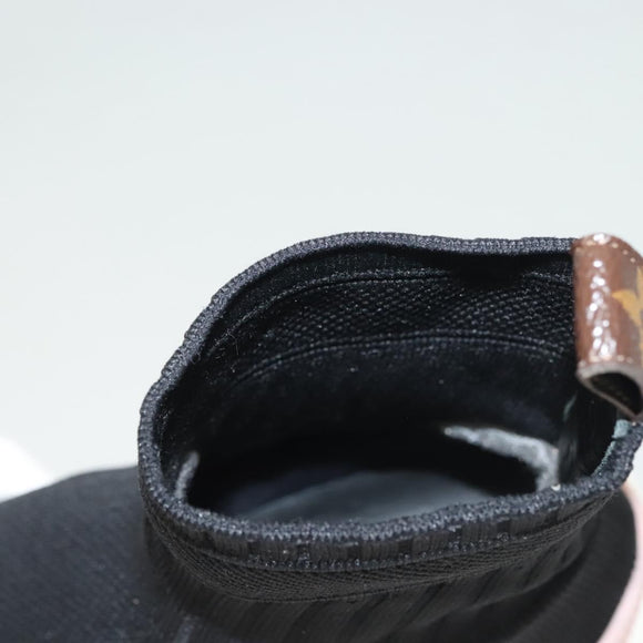 LOUIS VUITTON After Game Socks Sneakers Cotton Black LV Auth 133282