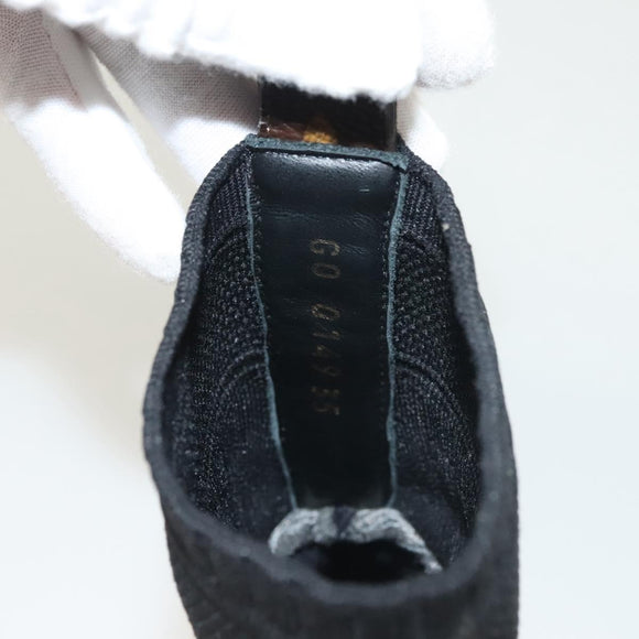 LOUIS VUITTON After Game Socks Sneakers Cotton Black LV Auth 133282