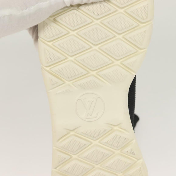 LOUIS VUITTON After Game Socks Sneakers Cotton Black LV Auth 133282