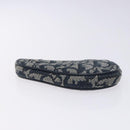 Christian Dior Trotter Canvas Saddle Coin Purse Navy Gold Auth 133288-6