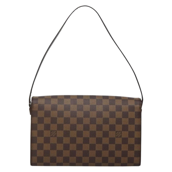 LOUIS VUITTON Damier Ebene Tribeca Ron Shoulder Bag N51160 LV Auth 133305