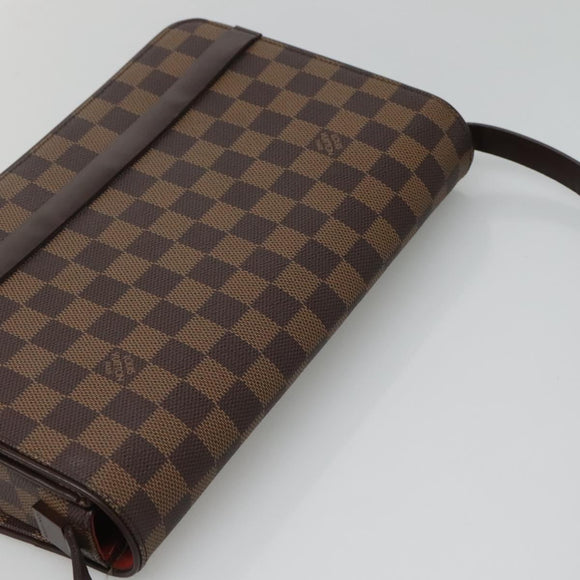 LOUIS VUITTON Damier Ebene Tribeca Ron Shoulder Bag N51160 LV Auth 133305