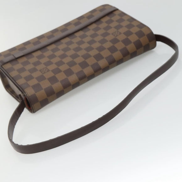 LOUIS VUITTON Damier Ebene Tribeca Ron Shoulder Bag N51160 LV Auth 133305