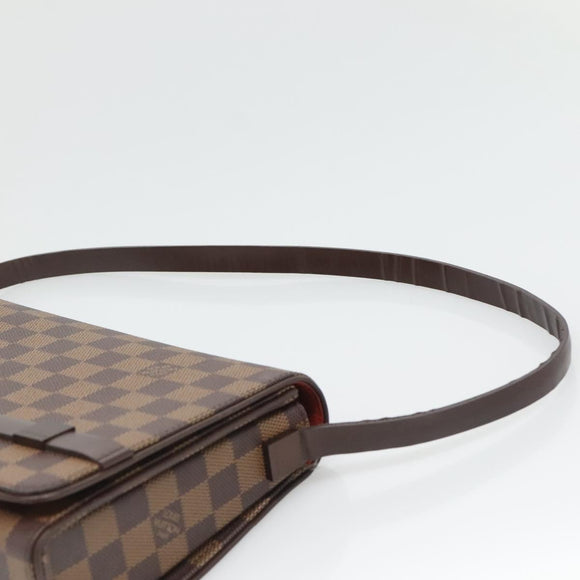 LOUIS VUITTON Damier Ebene Tribeca Ron Shoulder Bag N51160 LV Auth 133305