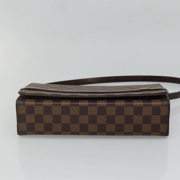 LOUIS VUITTON Damier Ebene Tribeca Ron Shoulder Bag N51160 LV Auth 133305
