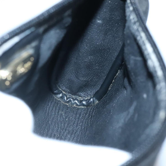 GUCCI Micro GG Supreme Pouch PVC Black Gold Auth 133307