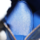 LOEWE Hand Bag Leather Blue Gold Auth 133309-11