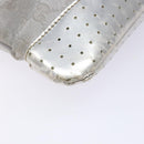GUCCI GG Canvas Sherry Line Shoulder Bag Silver 145857 Auth 133310-11