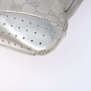 GUCCI GG Canvas Sherry Line Shoulder Bag Silver 145857 Auth 133310-12