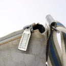 GUCCI GG Canvas Sherry Line Shoulder Bag Silver 145857 Auth 133310-14