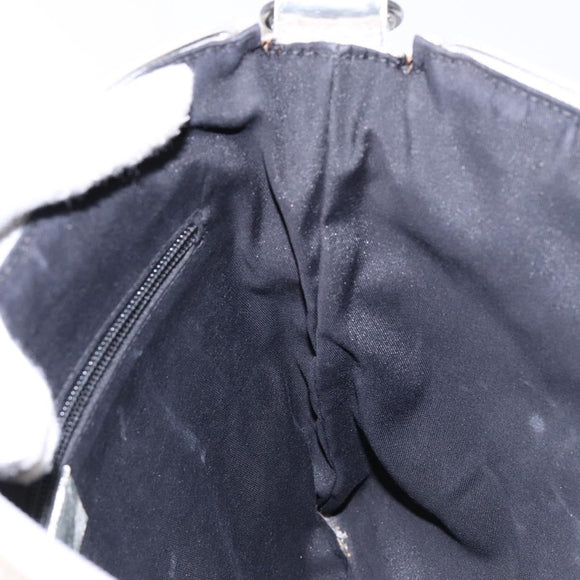 GUCCI GG Canvas Sherry Line Shoulder Bag Silver 145857 Auth 133310