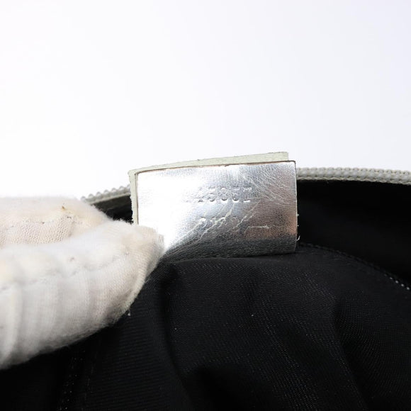 GUCCI GG Canvas Sherry Line Shoulder Bag Silver 145857 Auth 133310