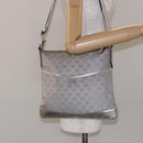 GUCCI GG Canvas Sherry Line Shoulder Bag Silver 145857 Auth 133310-22