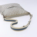 GUCCI GG Canvas Sherry Line Shoulder Bag Silver 145857 Auth 133310-7