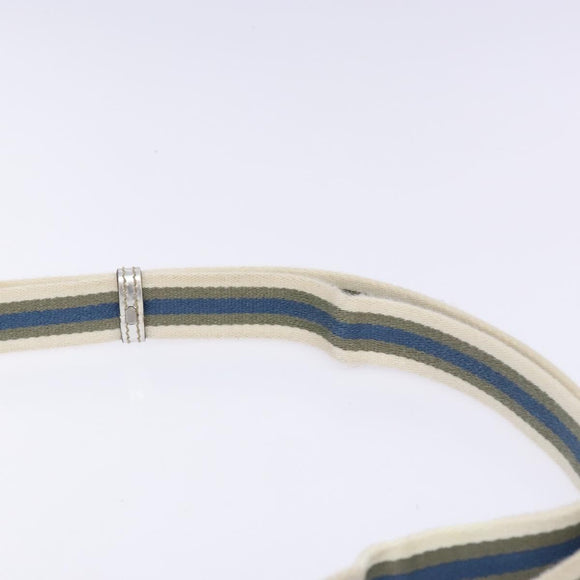 GUCCI GG Canvas Sherry Line Shoulder Bag Silver 145857 Auth 133310