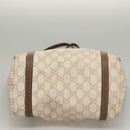 GUCCI GG Supreme Tote Bag PVC White Gold 336777 Auth 133312-7