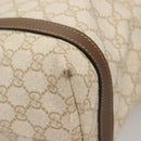 GUCCI GG Supreme Tote Bag PVC White Gold 336777 Auth 133312-10