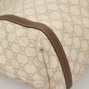 GUCCI GG Supreme Tote Bag PVC White Gold 336777 Auth 133312-16
