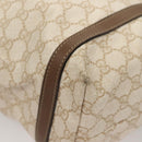 GUCCI GG Supreme Tote Bag PVC White Gold 336777 Auth 133312-17