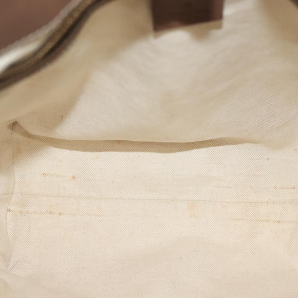 GUCCI GG Supreme Tote Bag PVC White Gold 336777 Auth 133312