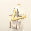 GUCCI GG Supreme Tote Bag PVC White Gold 336777 Auth 133312-22