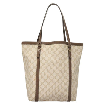 GUCCI GG Supreme Tote Bag PVC White Gold 336777 Auth 133312 - 0