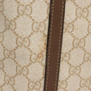 GUCCI GG Supreme Tote Bag PVC White Gold 336777 Auth 133312-3