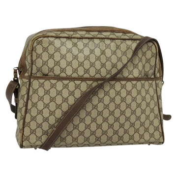 GUCCI GG Supreme Shoulder Bag PVC Beige Auth 133313
