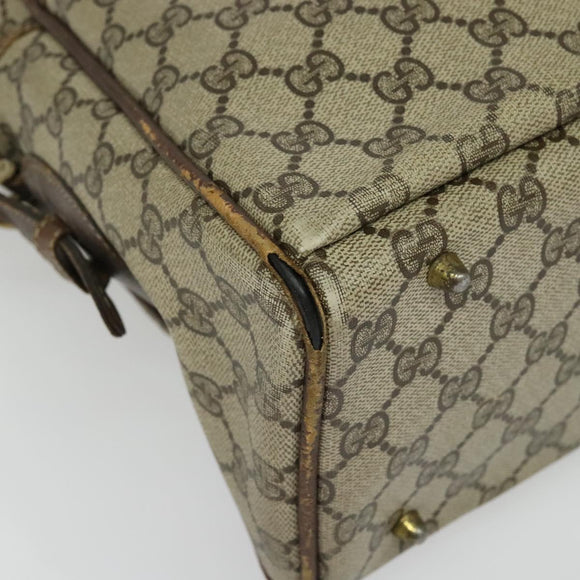 GUCCI GG Supreme Shoulder Bag PVC Beige Auth 133313